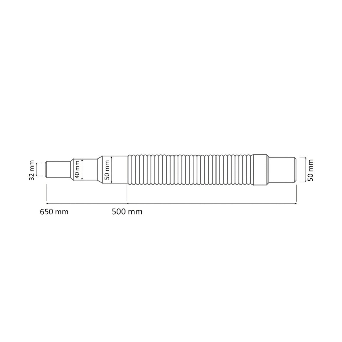 Siphon Ablaufschlauch DN50 Adapter auf DN32/40/50 Multi-Anschluss 3in1