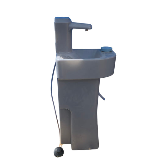 30L Waschsäule für WC Kabine mit Handwaschbecken & Fußpumpe