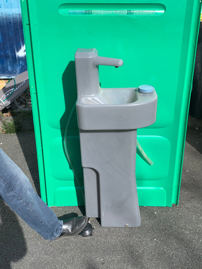 30L Waschsäule für WC Kabine mit Handwaschbecken & Fußpumpe