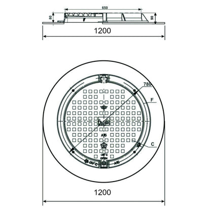 Schachtabdeckung rund 120 cm