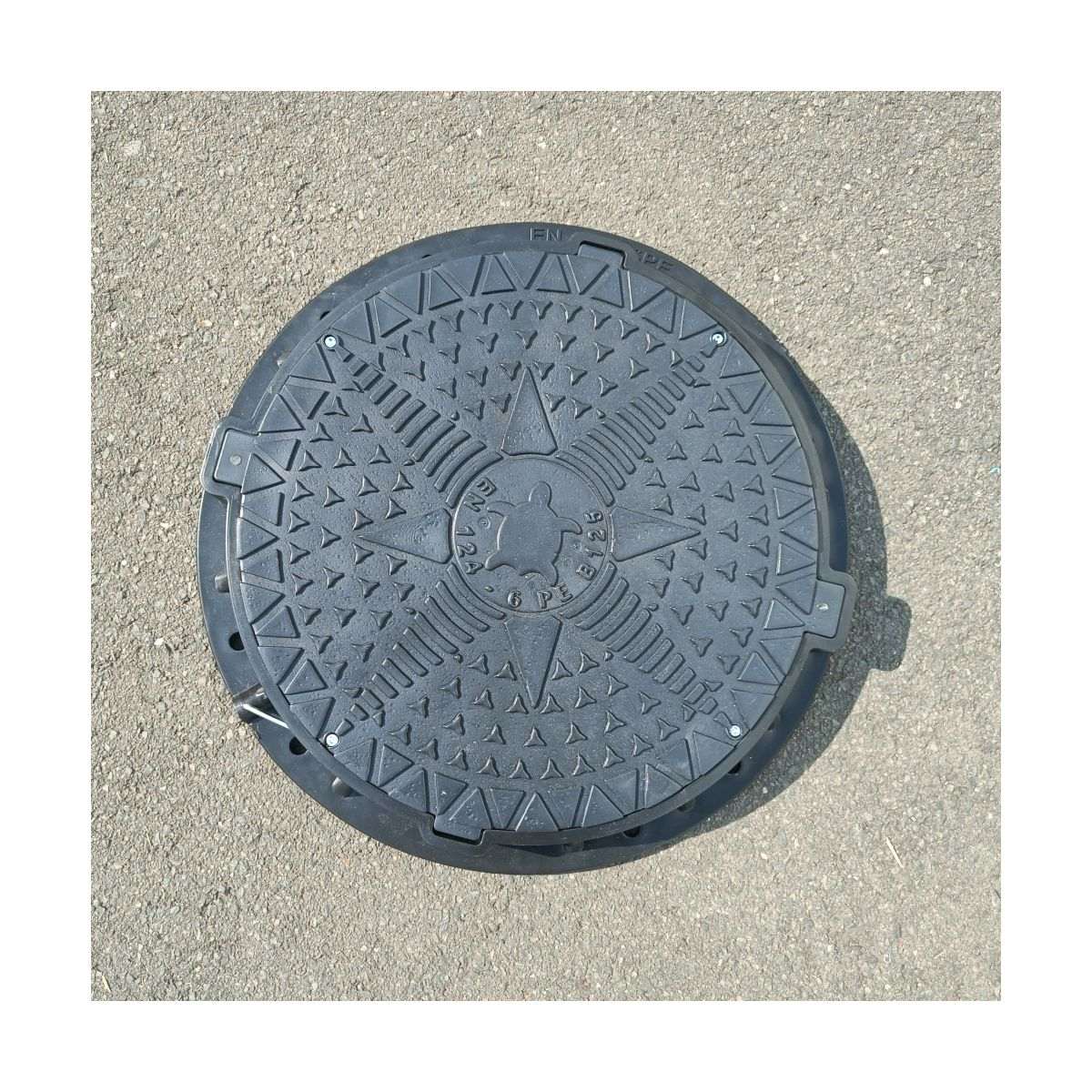Plaque d'égout ronde 80 cm B125 chargeable jusqu'à 12,5 t