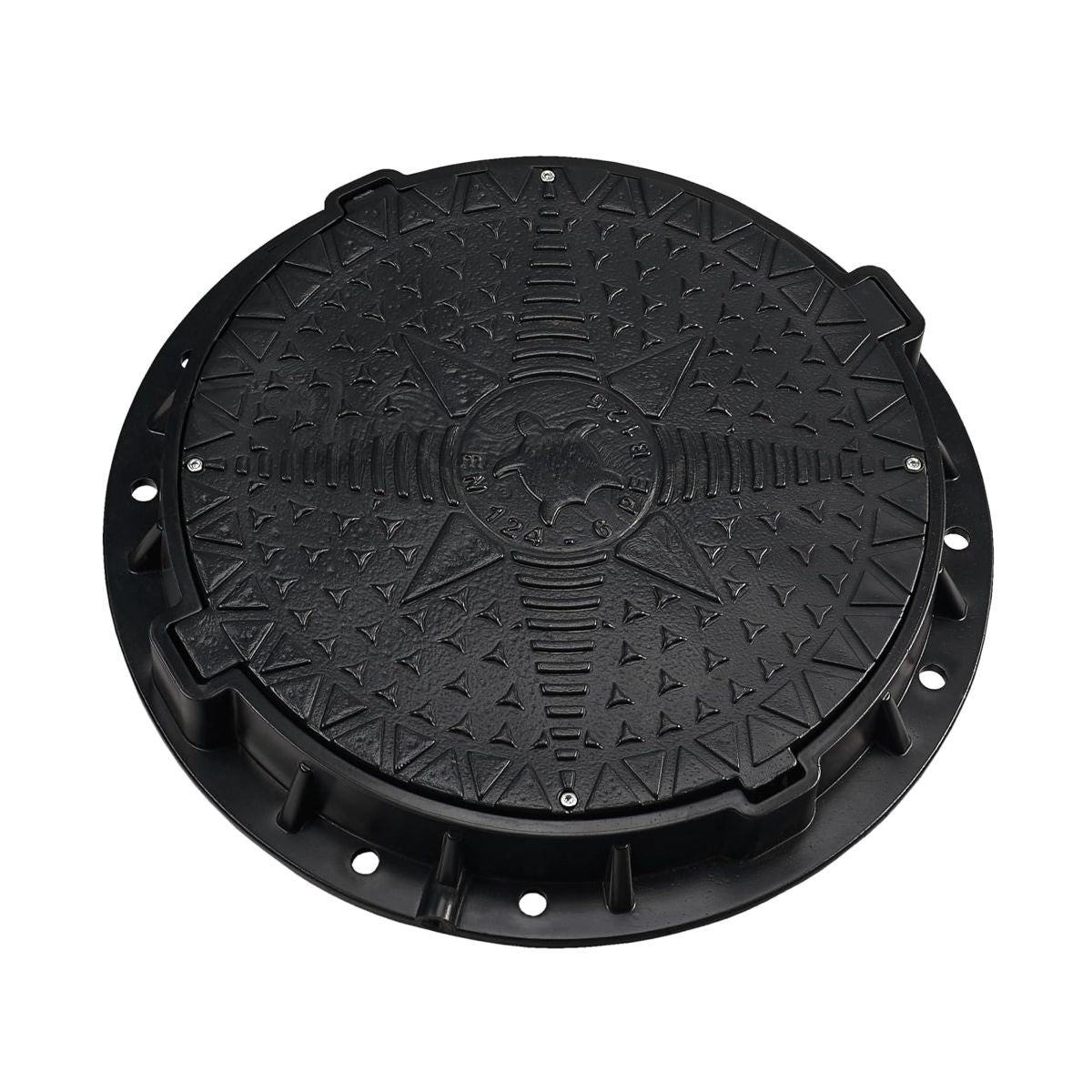 Plaque d'égout ronde 80 cm B125 chargeable jusqu'à 12,5 t