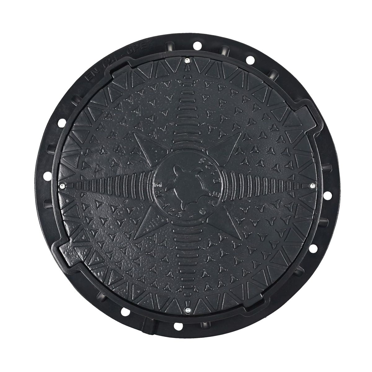 Plaque d'égout ronde 80 cm B125 chargeable jusqu'à 12,5 t