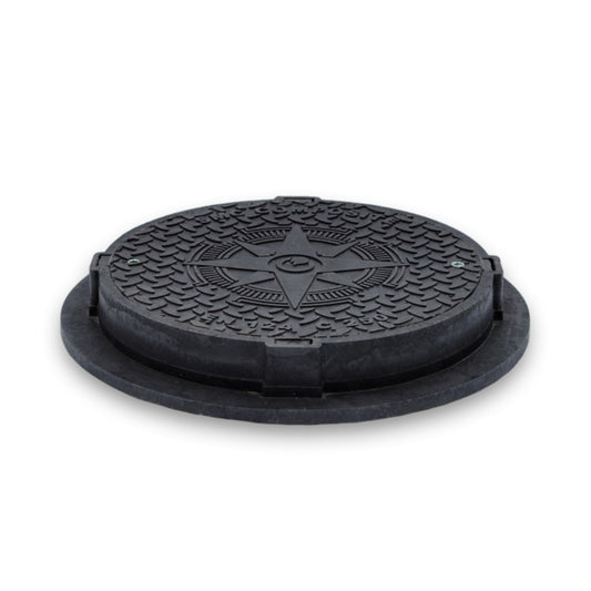 Plaque d'égout ronde 83 cm C250 chargeable jusqu'à 25 t