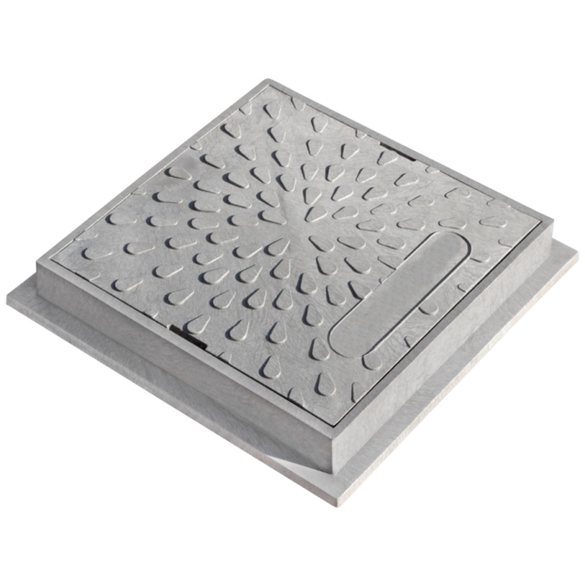 Schachtdeckel 38cm DN315 Schachtabdeckung eckig A50 belastbar bis 5t