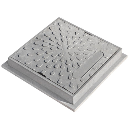 Schachtdeckel 38cm DN315 Schachtabdeckung eckig A50 belastbar bis 5t