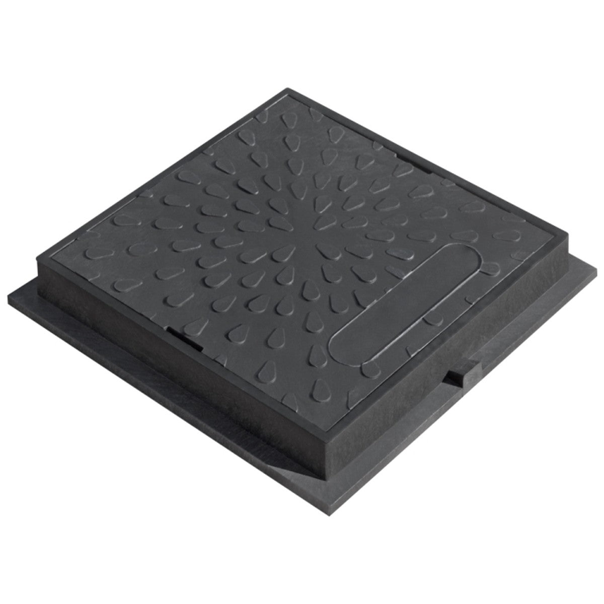 Schachtdeckel 38cm DN315 Schachtabdeckung eckig A50 belastbar bis 5t