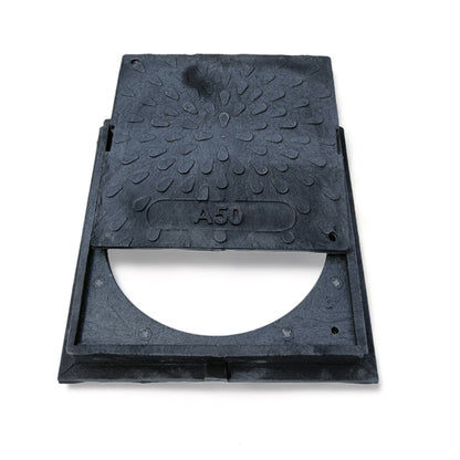 Schachtdeckel 38cm DN315 Schachtabdeckung eckig A50 belastbar bis 5t