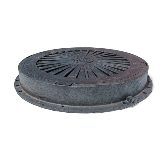 Plaque d'égout ronde 75 cm A50 chargeable jusqu'à 5 t