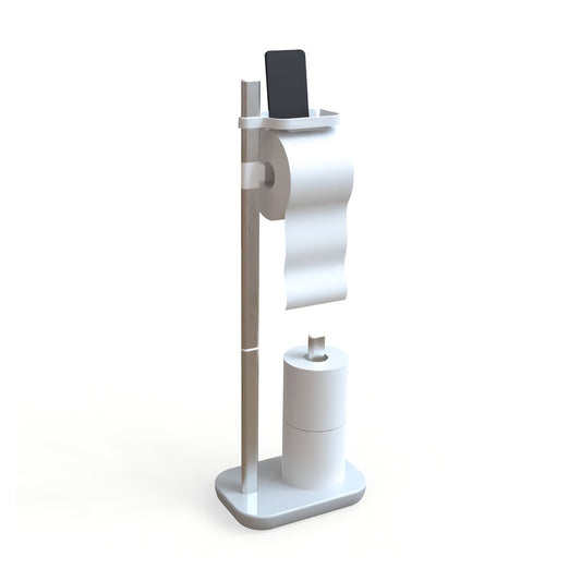 Porte-papier toilette avec étagère pour téléphone portable sans perçage Support WC