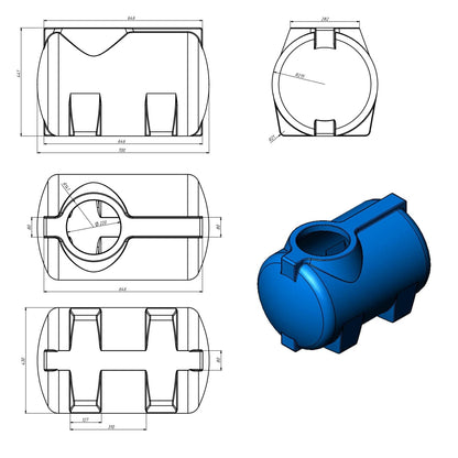 Wassertank 85L