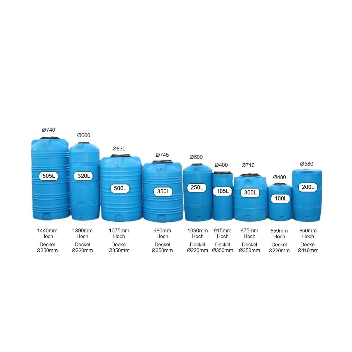 Wassertank 500L Vertikal