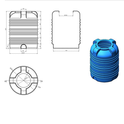 Wassertank 500L Vertikal