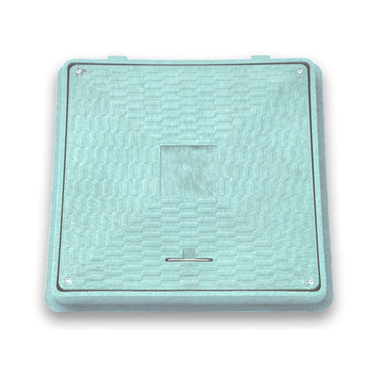 Plaque d'égout carrée 65 cm - chargeable jusqu'à 1,5 t