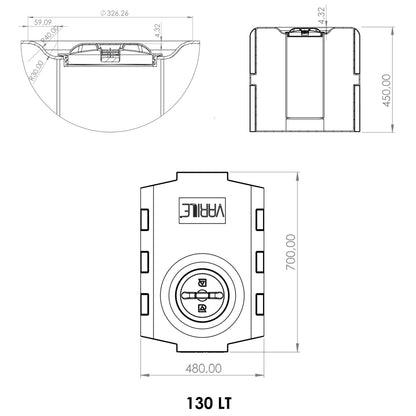Trinkwassertank 130L Transportfest