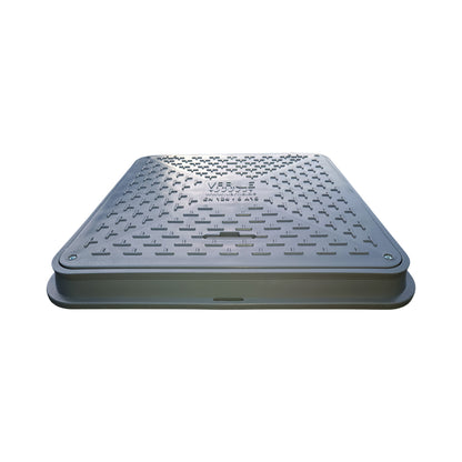 72cm Schachtabdeckung - DN600 eckig A15 belastbar bis 1,5t